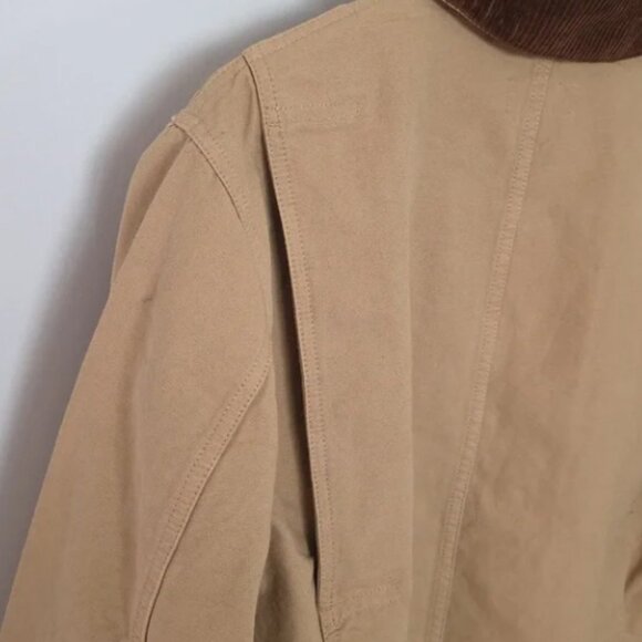 NWT Polo Ralph Lauren Beige Oversize Jacket Corduroy Collar Cuff Size Medium - Picture 12 of 13